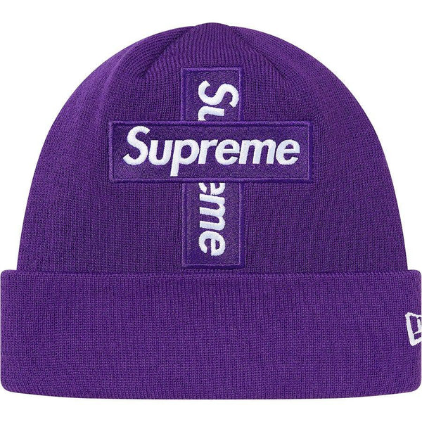 Buy Supreme New Era® Cross Box Logo Beanie (Purple) Online