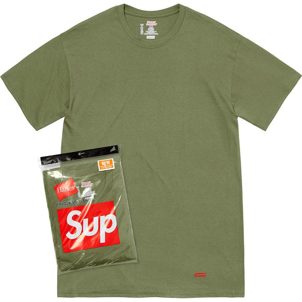 Supreme white hanes clearance tee