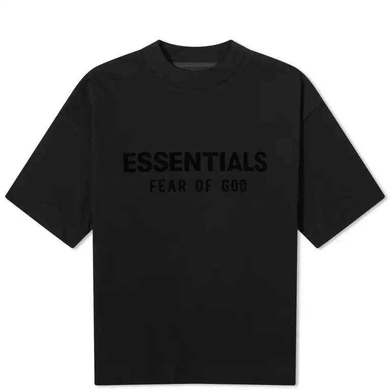 Fear Of God Essentials Kids T-Shirt &#39;Jet Black&#39;