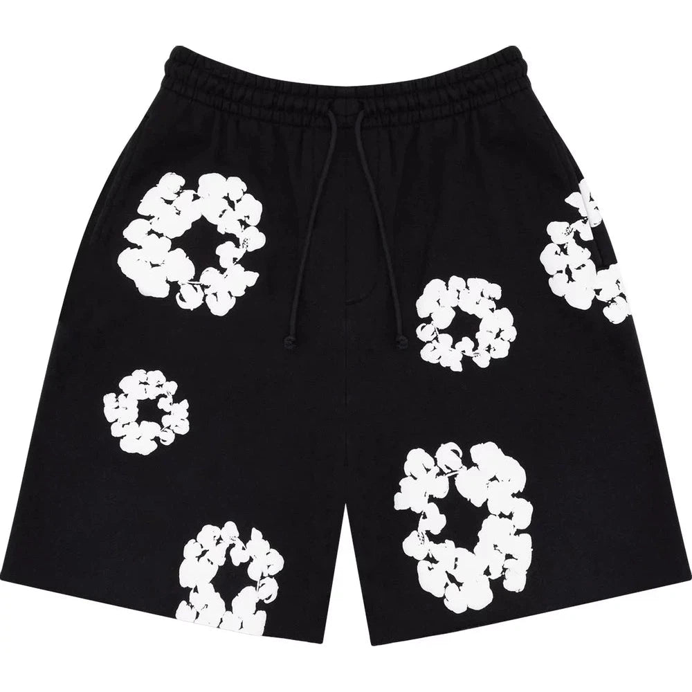 Denim Tears Cotton Wreath Shorts (Black)