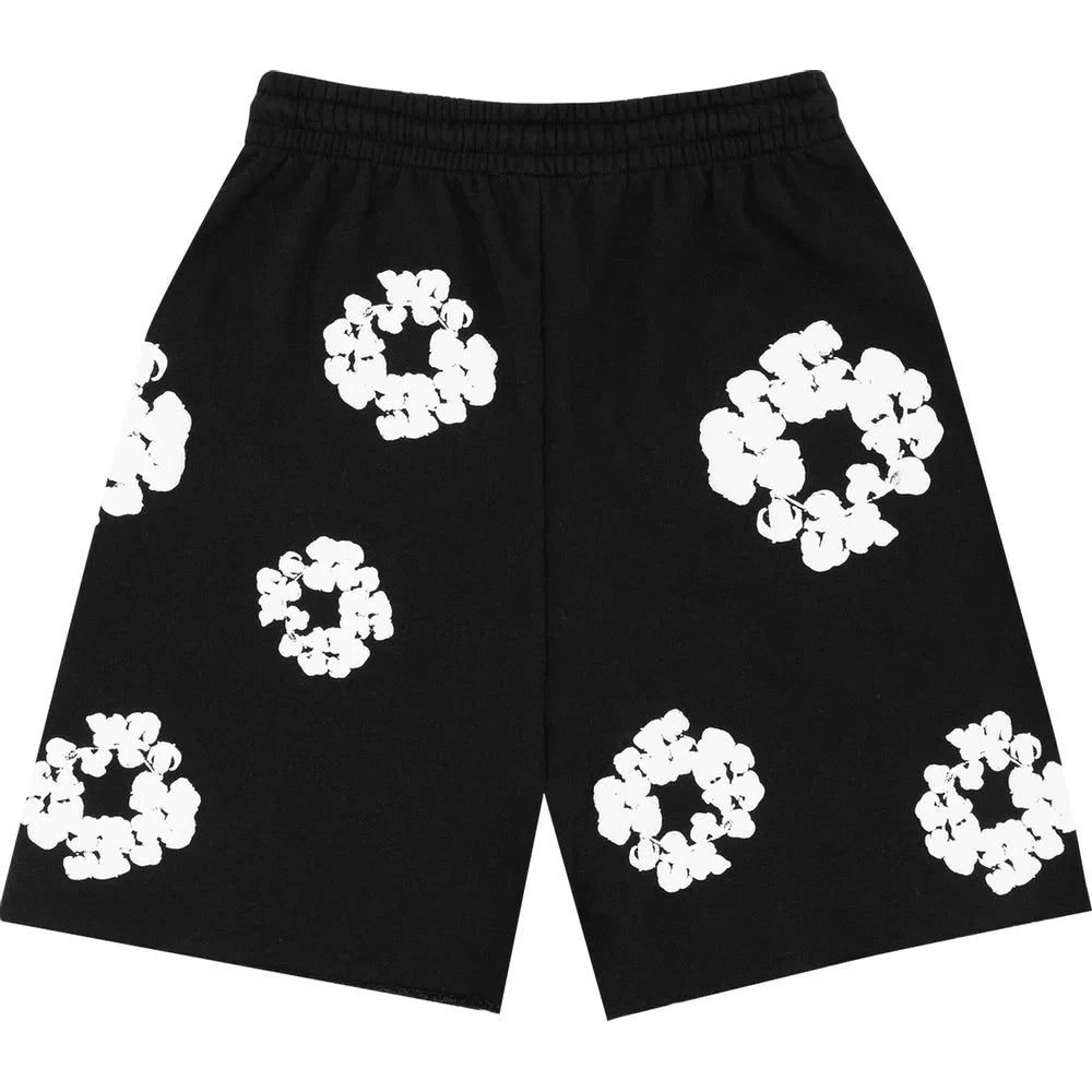 Denim Tears Cotton Wreath Shorts (Black)