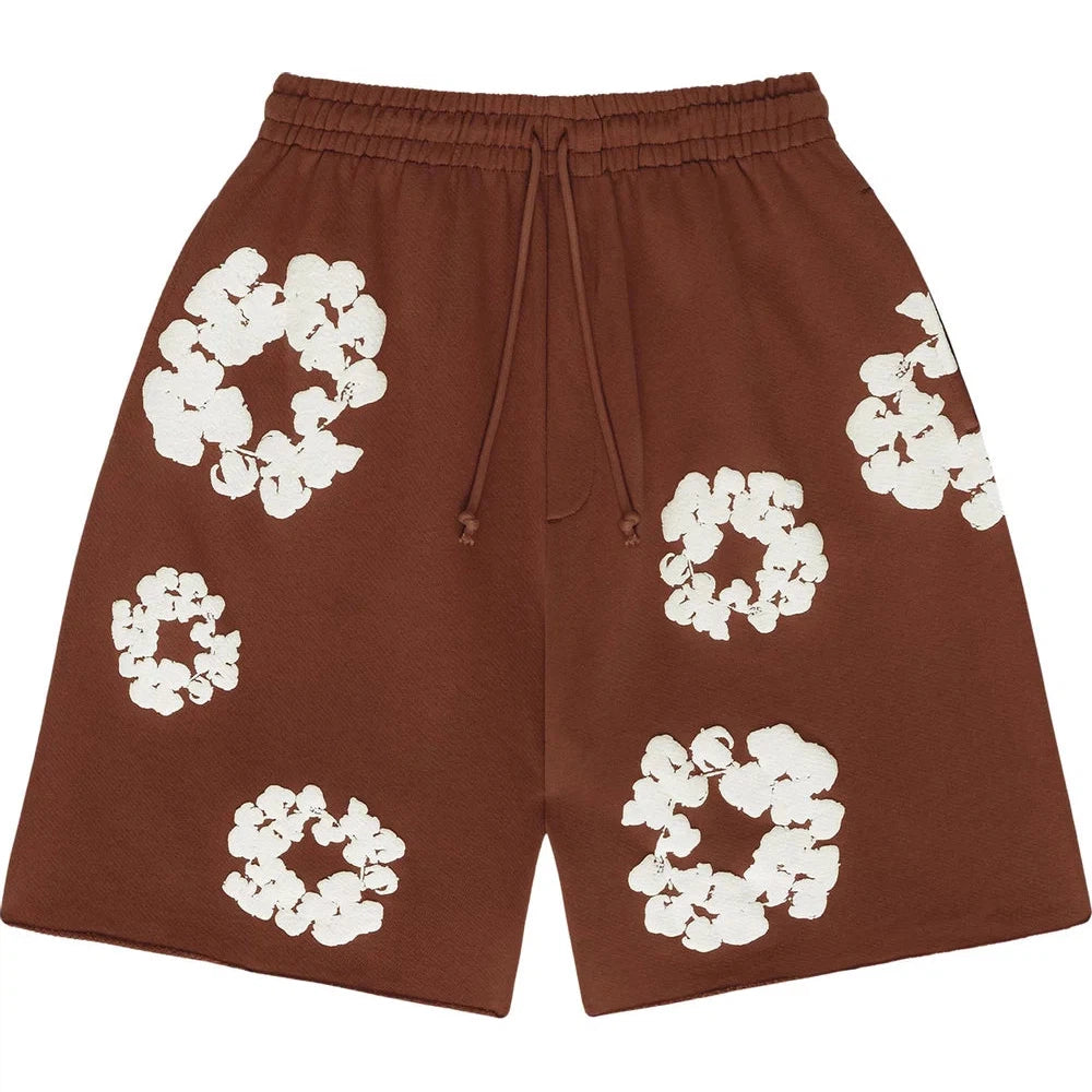 Denim Tears Cotton Wreath Shorts (Brown)