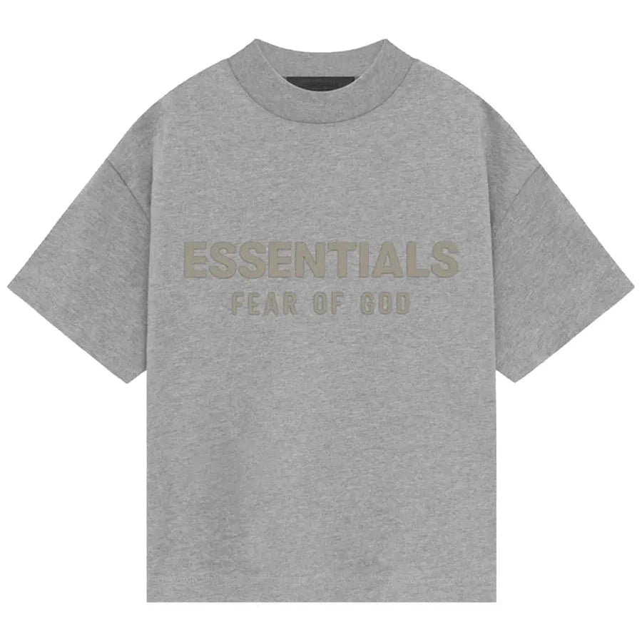 Fear Of God Essentials Kids T-Shirt &#39;Dark Heather Oatmeal&#39;