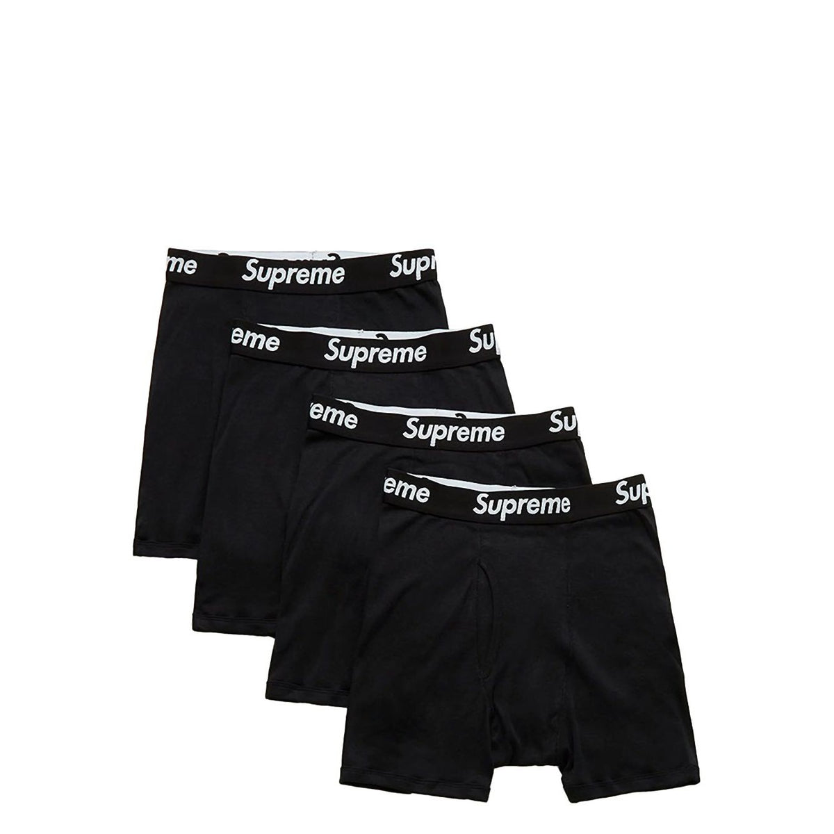 Supreme Hanes Boxer (4 Pack) Briefs Black