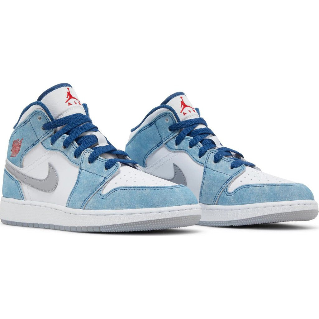 Nike Air Jordan 1 Mid SE &#39;French Blue&#39; GS