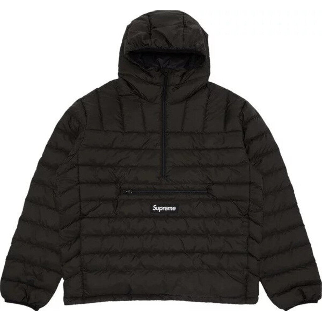 Supreme Micro Down Half Zip Hooded Pullover &#39;Black&#39; M