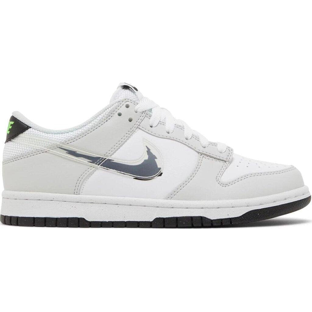 Nike Dunk Low Glitch &#39;Swoosh White Grey&#39; GS