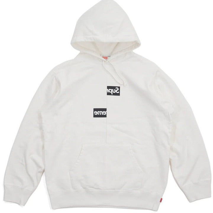 Supreme Comme des Garcons Split Box Logo Hoodie &#39;White&#39;