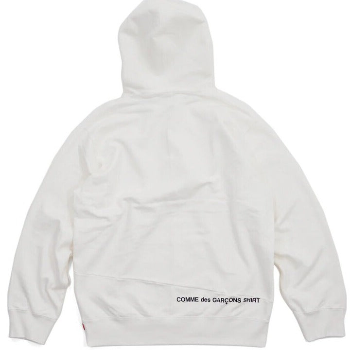 Supreme Comme des Garcons Split Box Logo Hoodie &#39;White&#39;