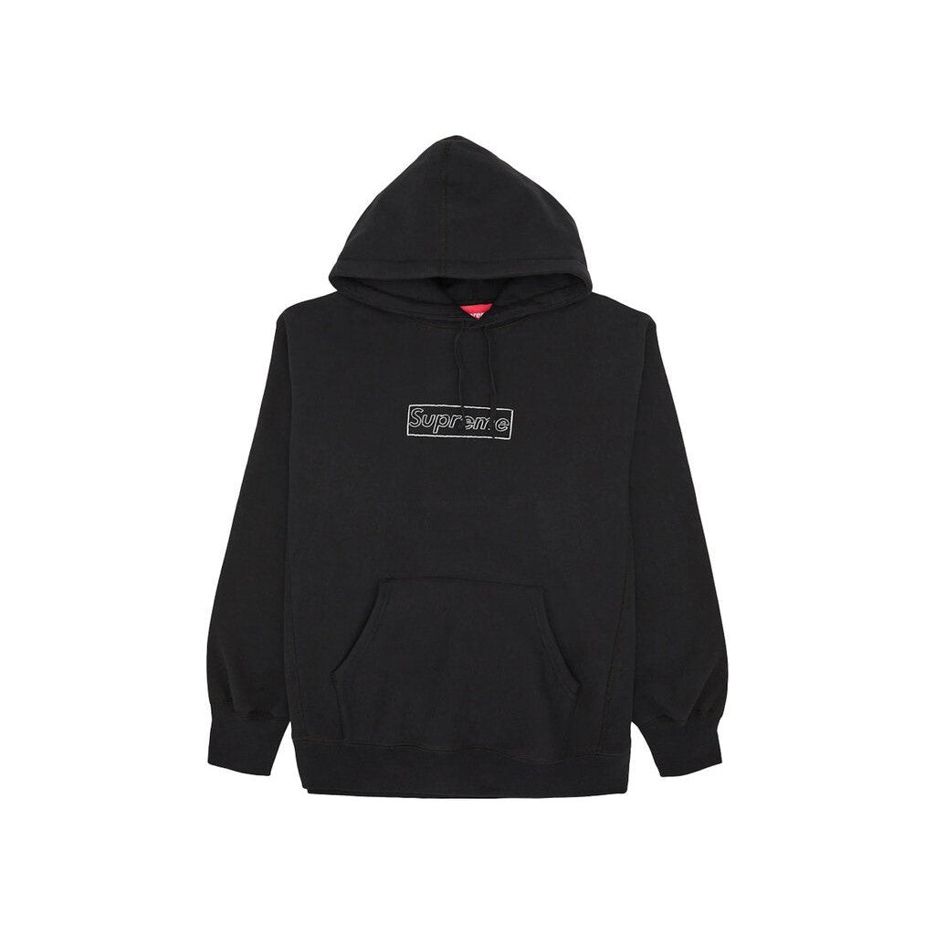 Supreme KAWS Chalk Logo Hoodie &#39;Black&#39;