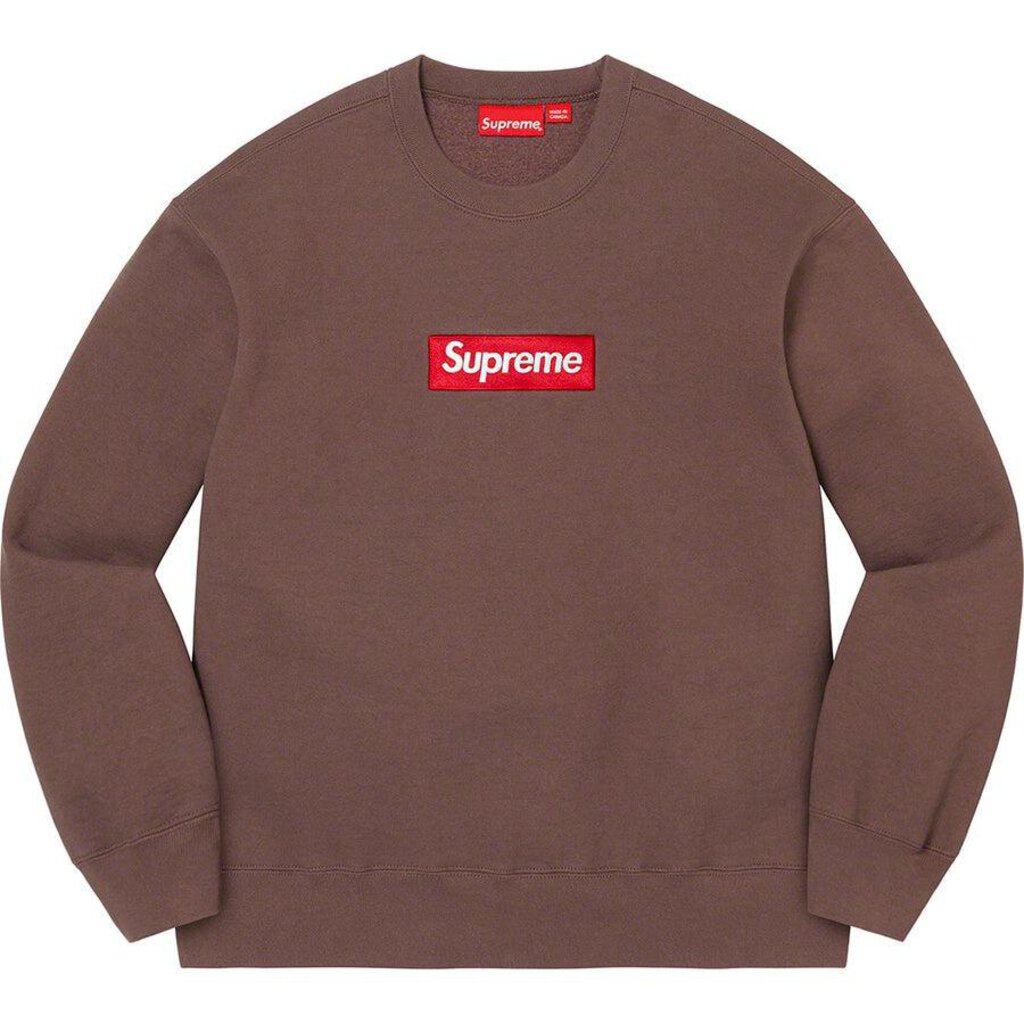 Supreme FW22 Box Logo Crewneck &#39;Brown&#39;