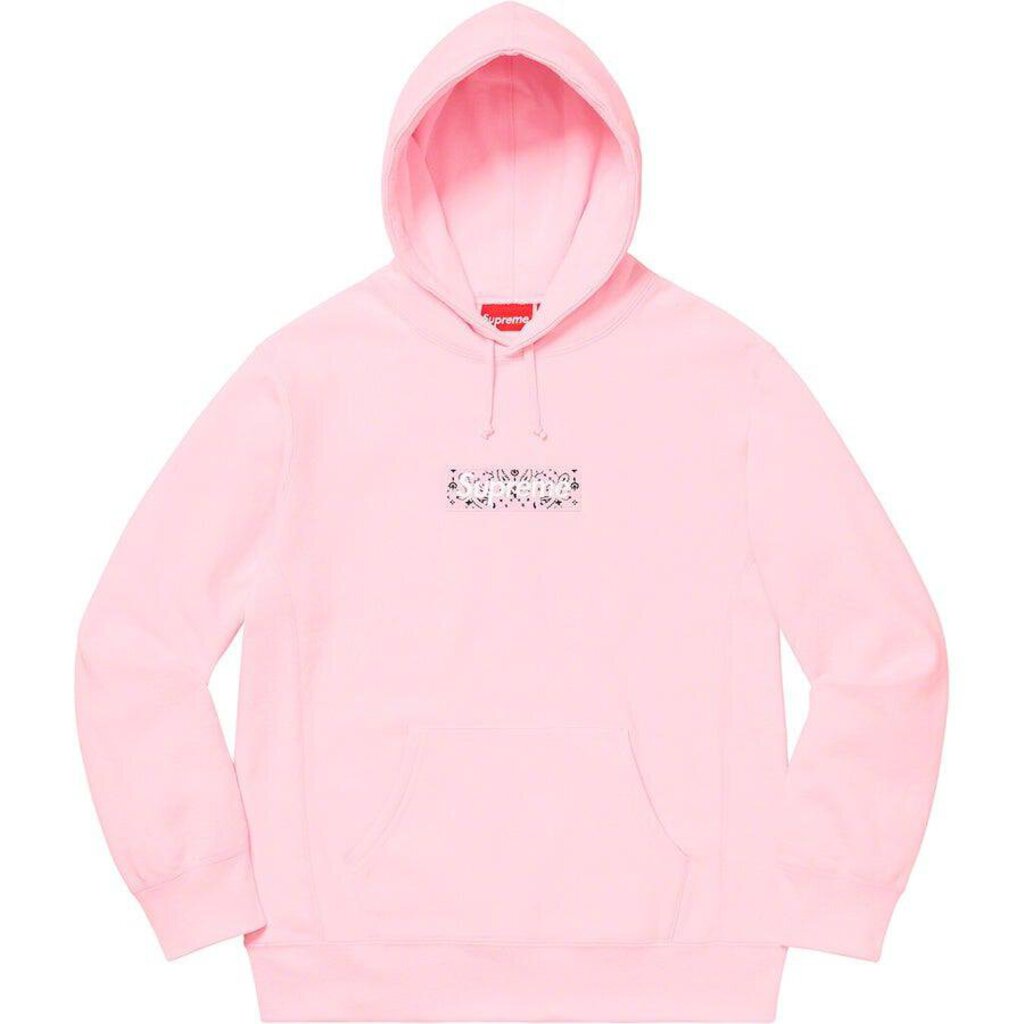 Supreme Bandana Box Logo Hoodie &#39;Pink&#39;