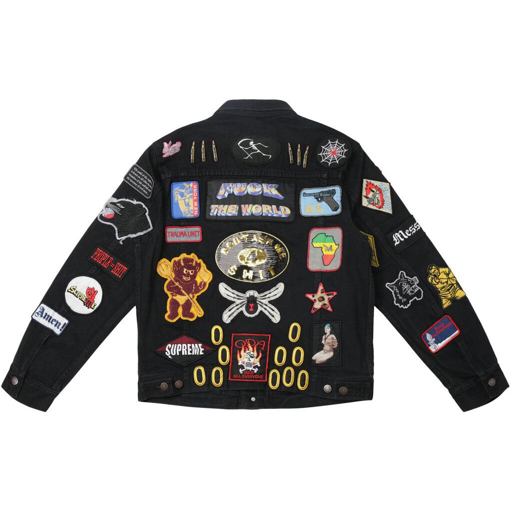 Supreme Patches Denim Trucker Jacket &#39;Back&#39;