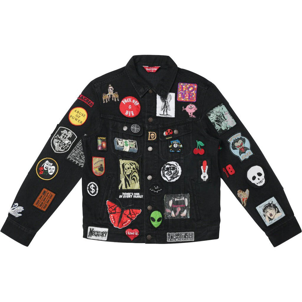 Supreme Patches Denim Trucker Jacket &#39;Back&#39;