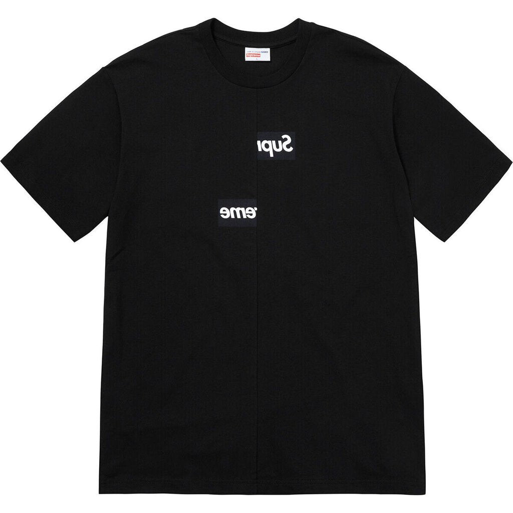 Supreme Comme Des Garcons Split Box Logo T-Shirt &#39;Black&#39;