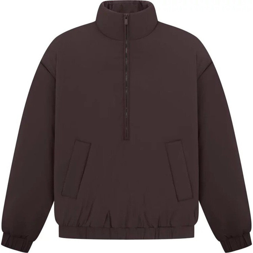 Fear Of God Essentials Half-Zip Nylon Puffer Jacket &#39;Plum&#39;