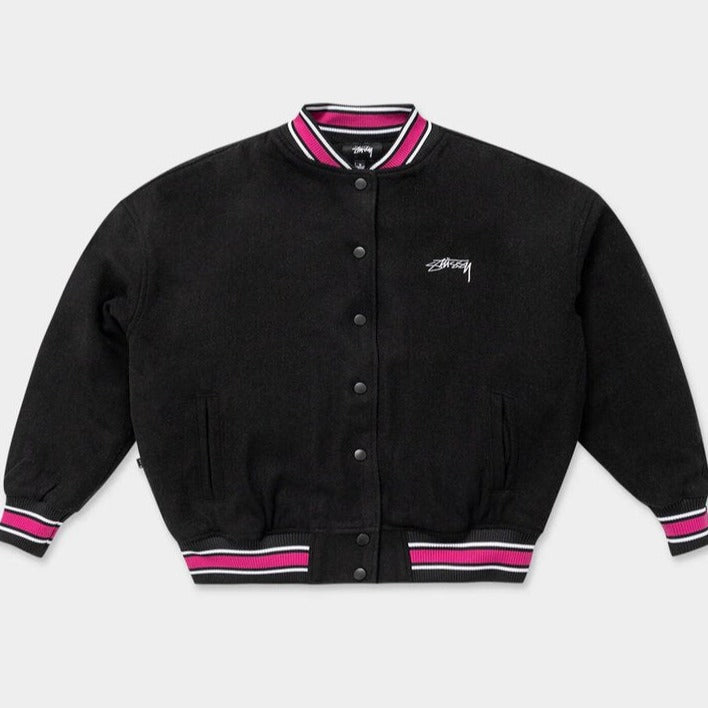 Stussy Varsity Jacket &#39;Black&#39;