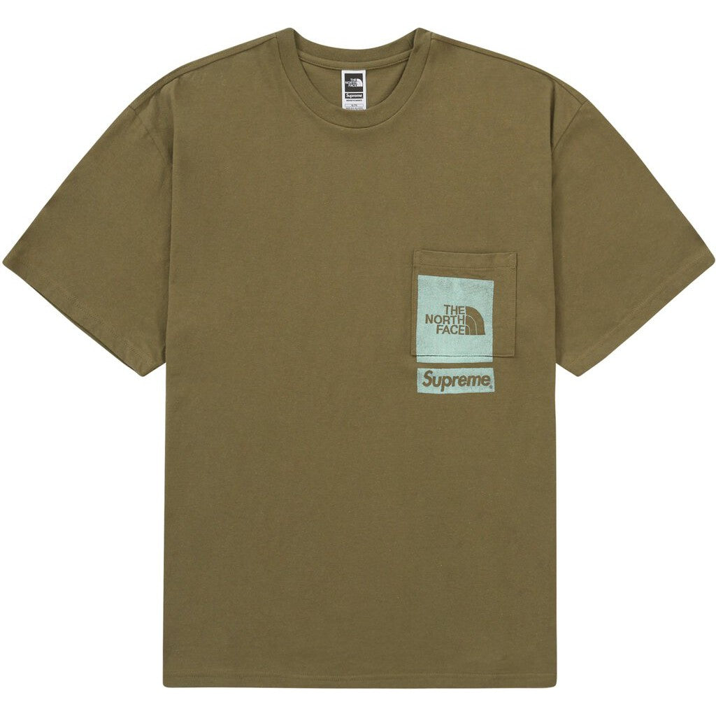 Supreme x The North Face Printed Pocket T-Shirt &#39;Olive&#39;