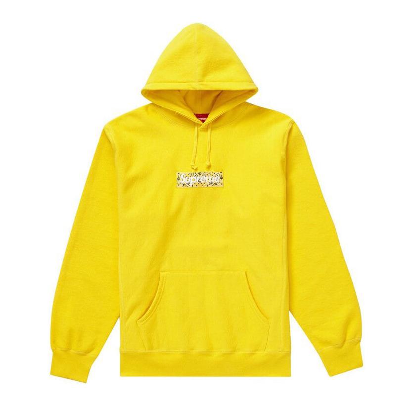 Supreme Bandana Box Logo Hooded Sweatshirt &#39;Yellow&#39;