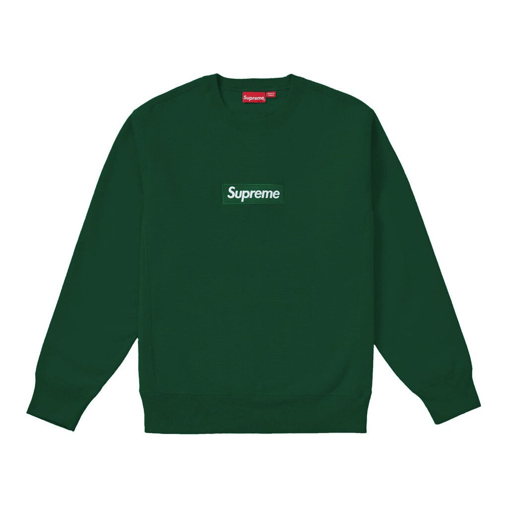 Supreme FW18 Box Logo Crewneck &#39;Dark Green&#39;