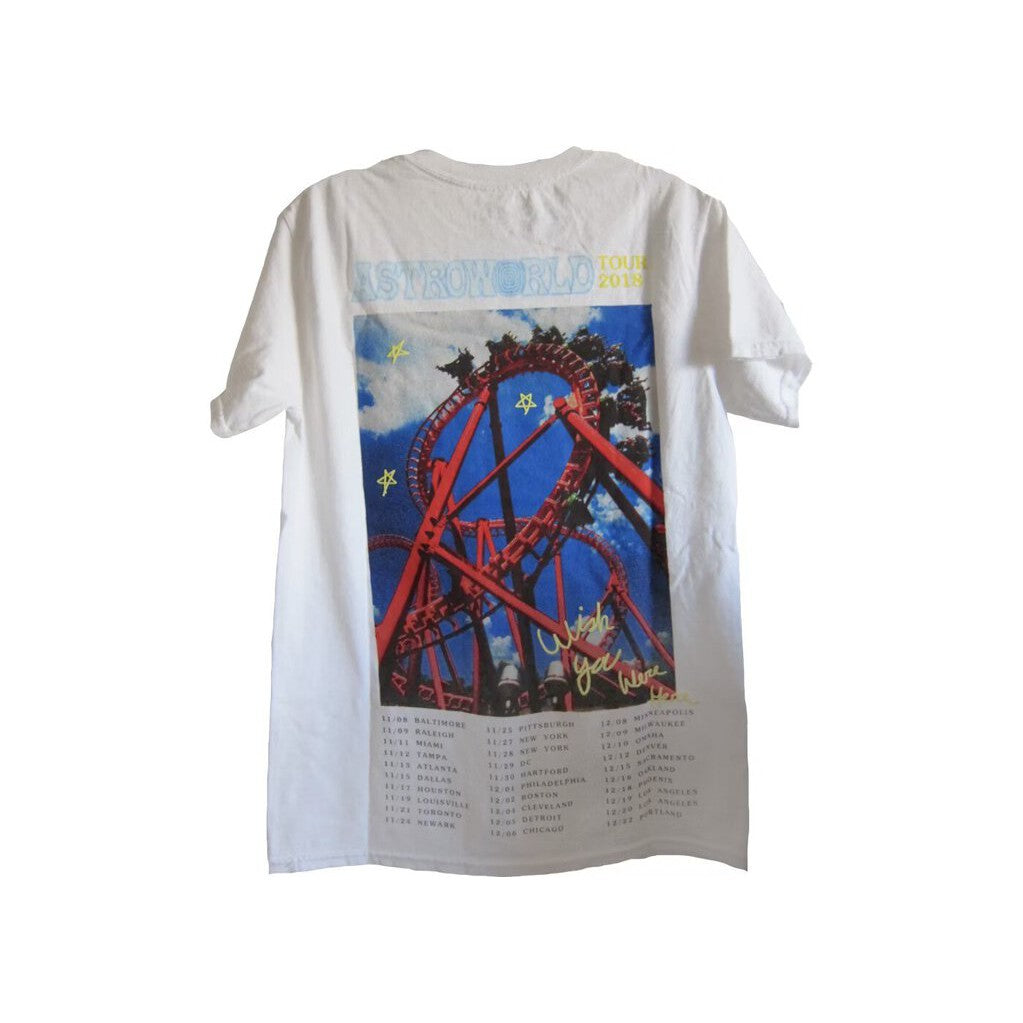 Travis Scott Roller Coaster 2019 &#39;White&#39; T-Shirt