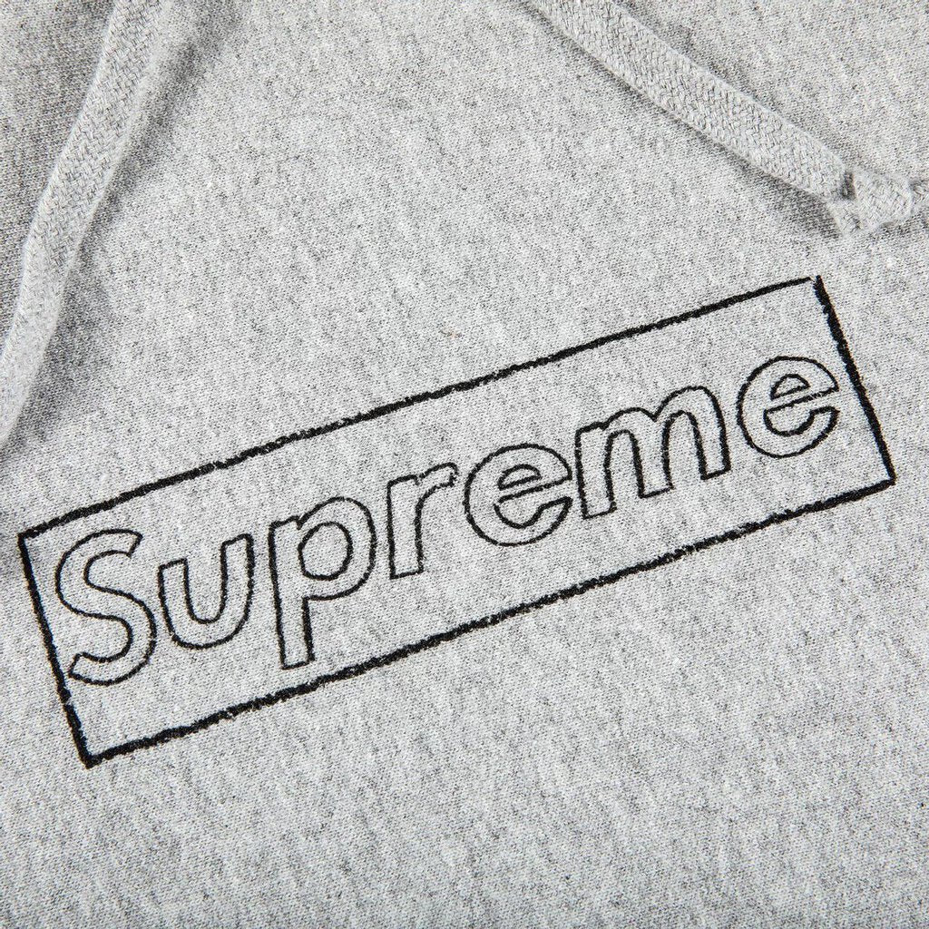 Supreme x KAWS Chalk Logo Hooded Sweatshirt &#39;Heather Grey&#39;