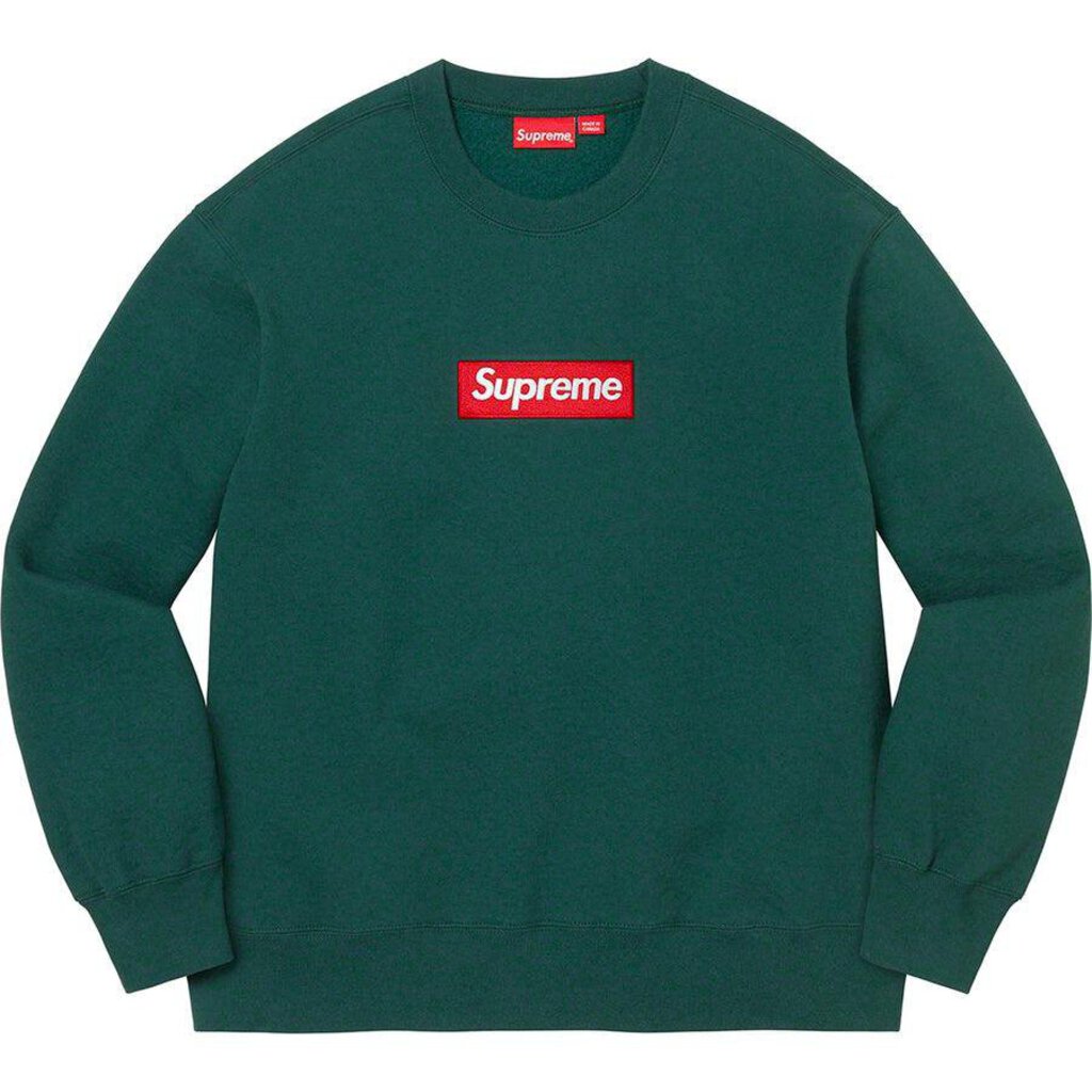 Supreme FW22 Box Logo Crewneck &#39;Pine Green&#39;