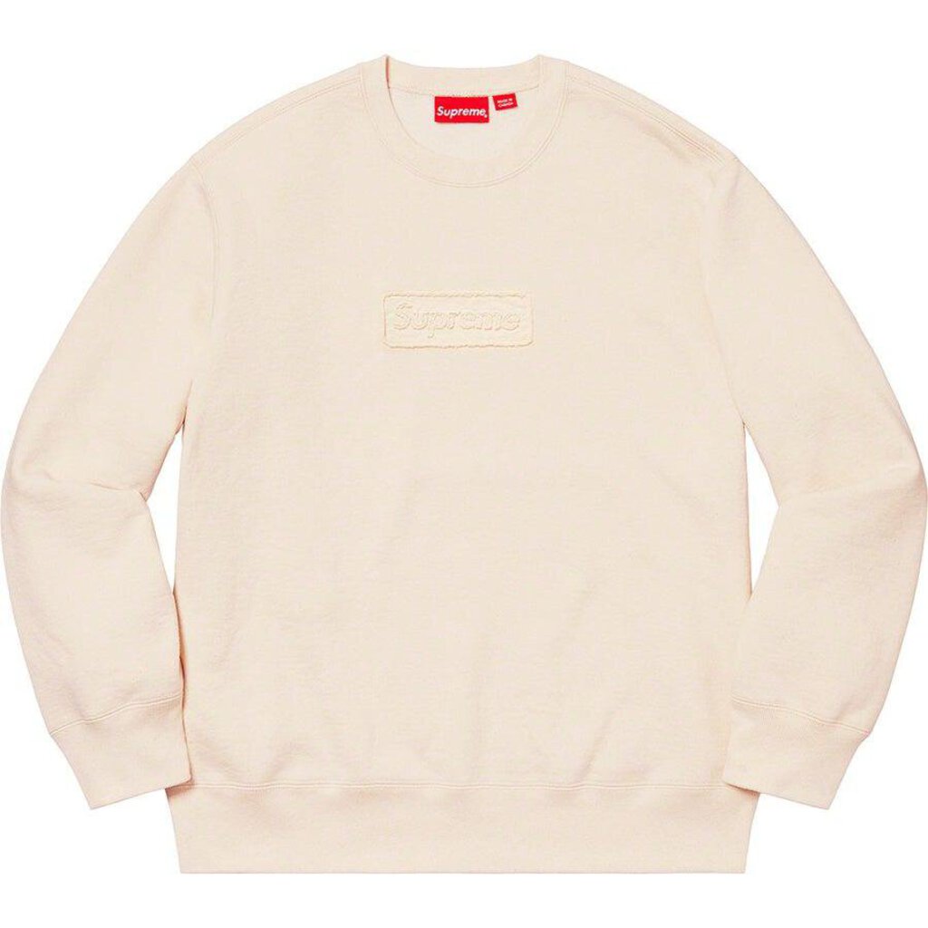 Supreme Cutout Box Logo Crewneck &#39;Natural&#39;