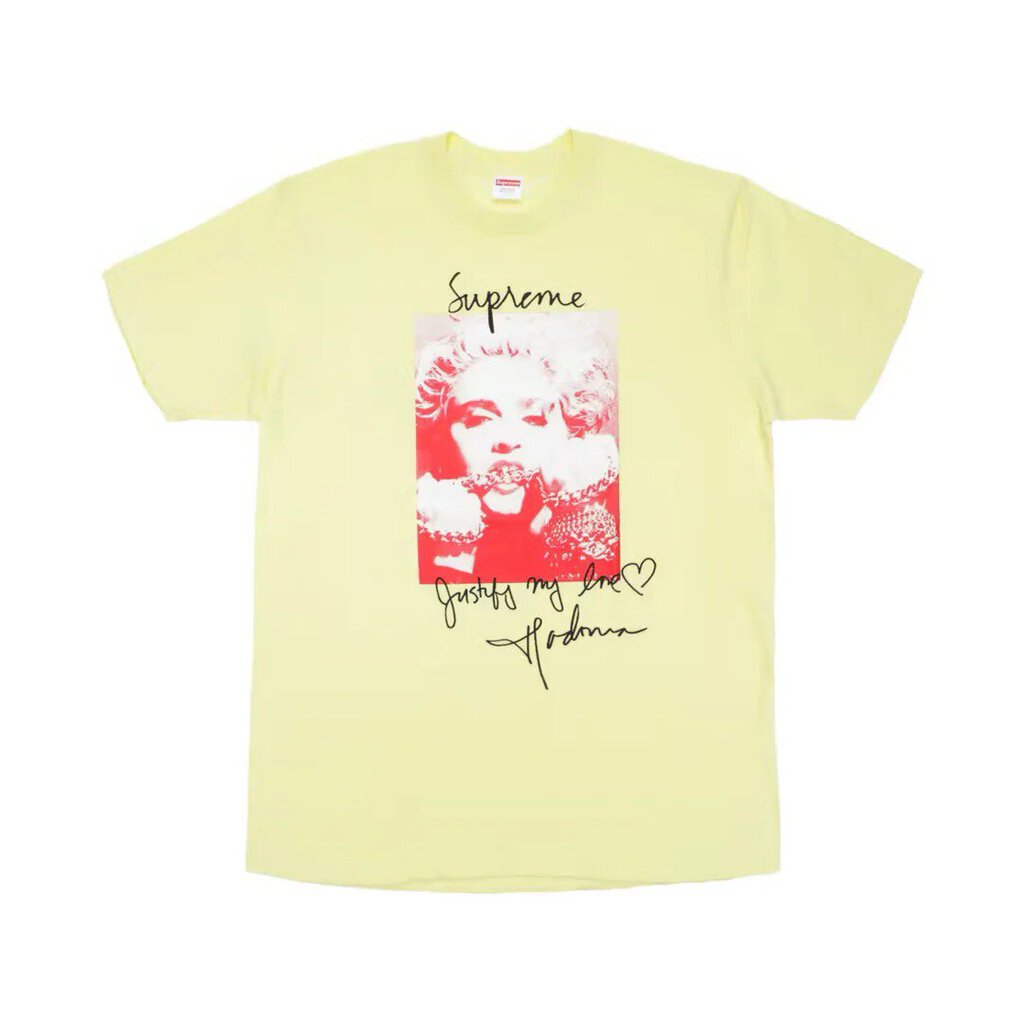 Supreme Madonna T-Shirt &#39;Pale Yellow&#39;