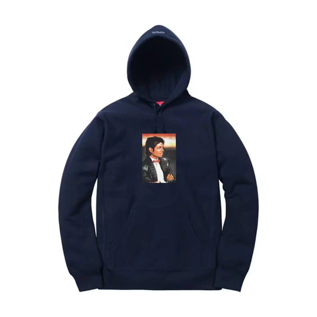 Supreme Michael Jackson Hooded Sweatshirt &#39;Navy&#39;