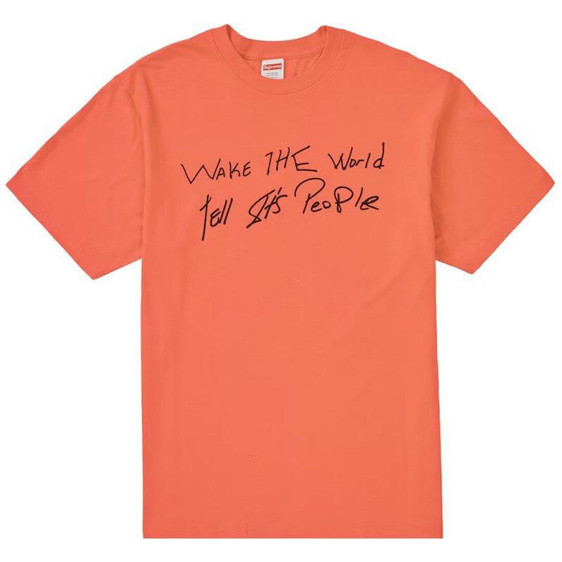 Supreme Buju Banton Wake The World T-Shirt &#39;Neon Orange&#39;