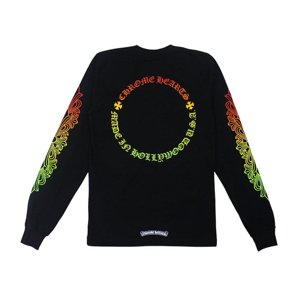 Chrome Hearts Floral Sleeve Gradient L/S T-Shirt &#39;Black&#39;