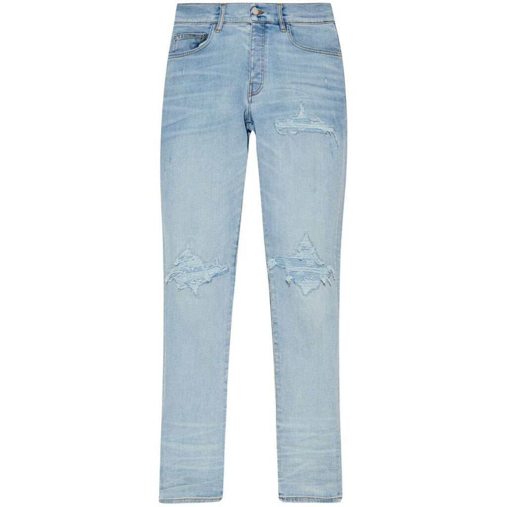 Amiri MX1 Bandana Jacquard Mid-Rise Slim Jeans &#39;Blue&#39;