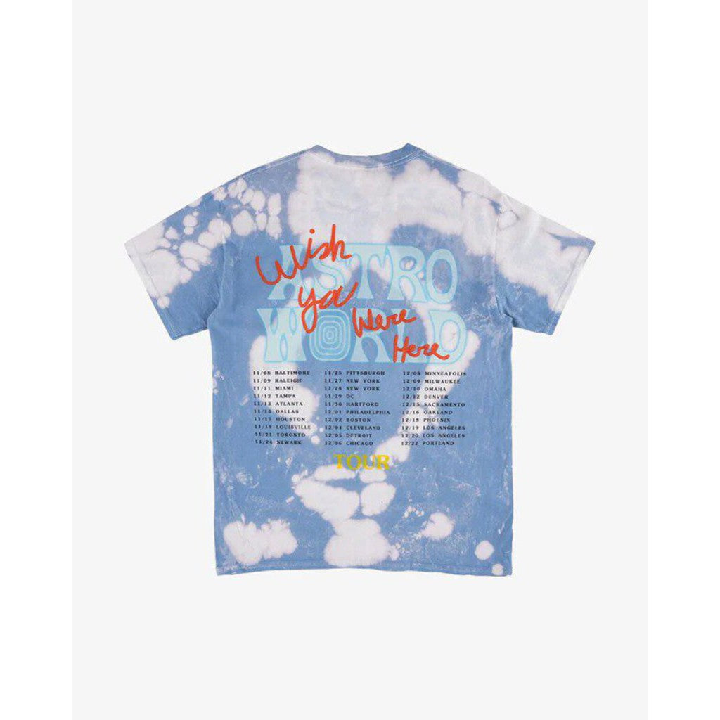 Travis Scott Astroworld No Bystanders T-Shirt &#39;Blue Tie Dye&#39;