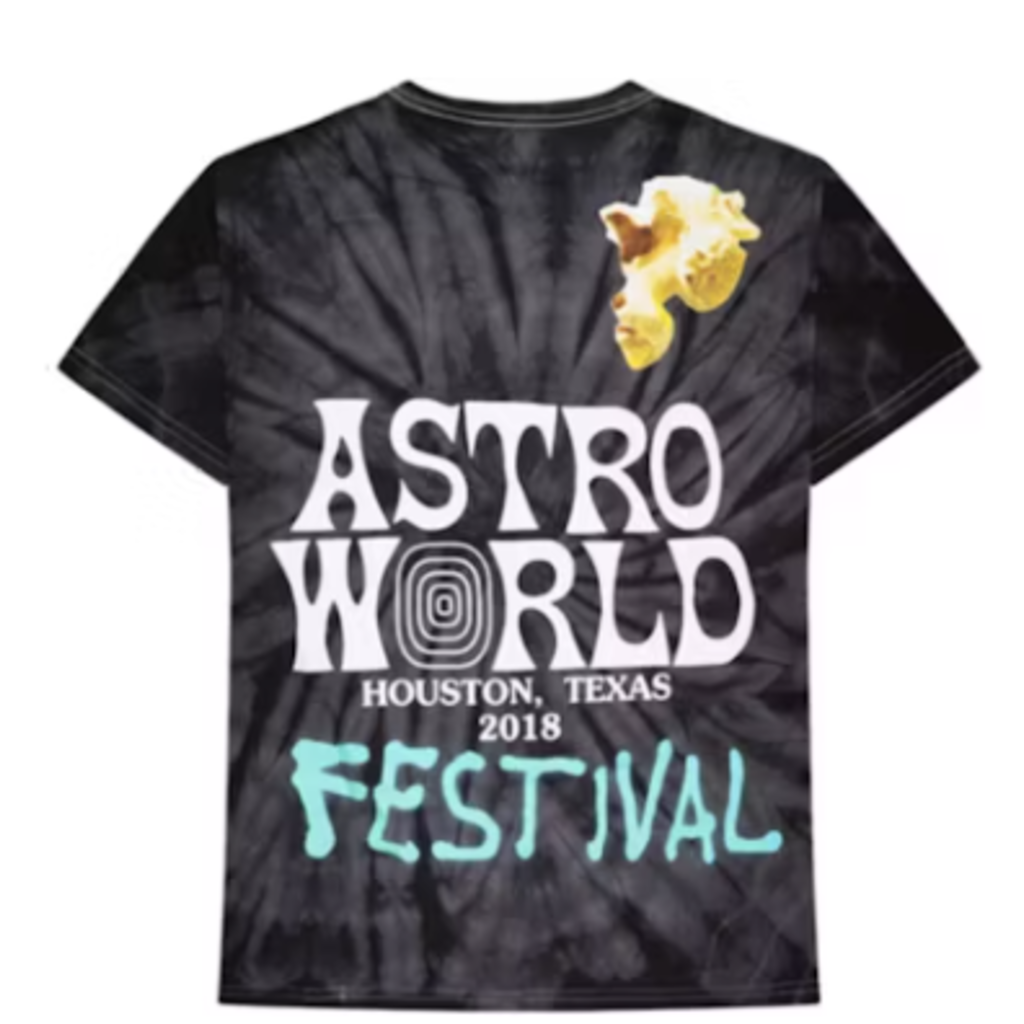 Travis Scott Astroworld Festival Run T-Shirt &#39;Black Tie Dye&#39;