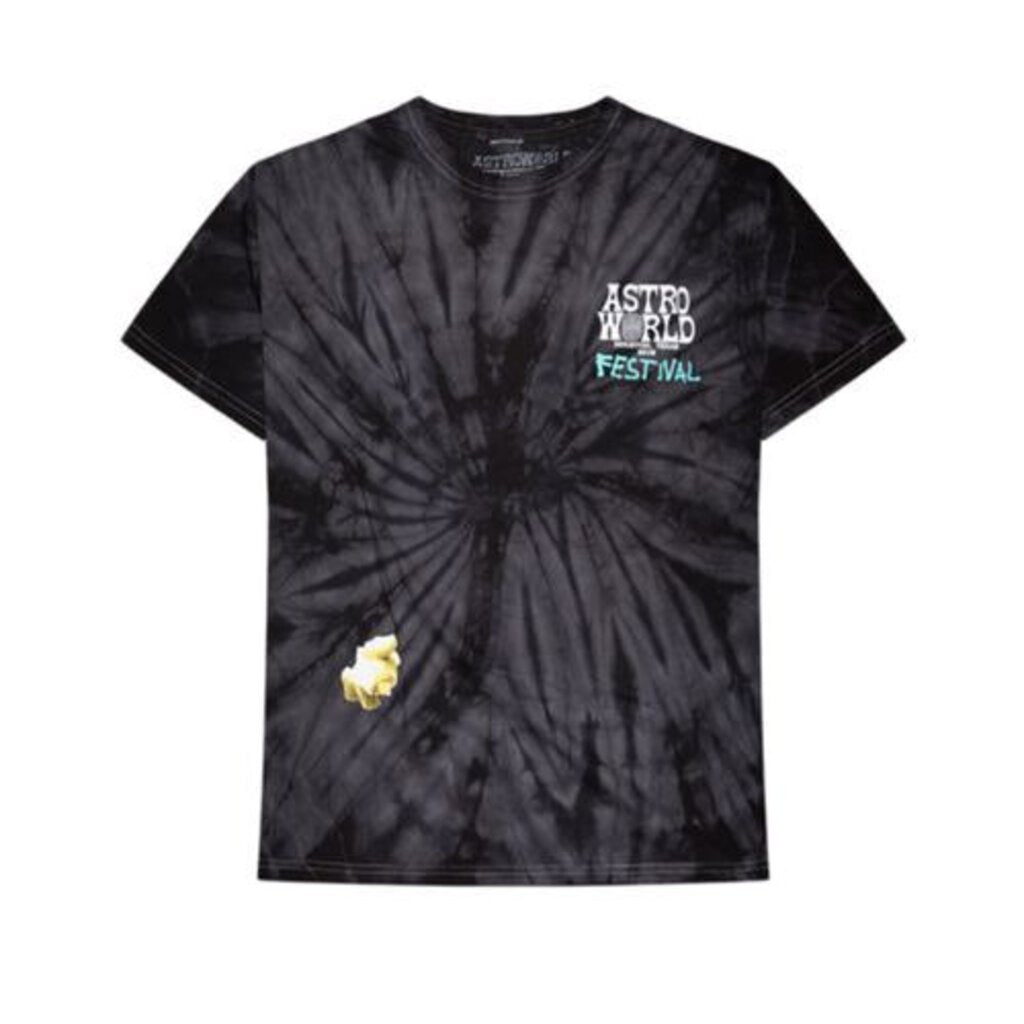 Travis Scott Astroworld Festival Run T-Shirt &#39;Black Tie Dye&#39;