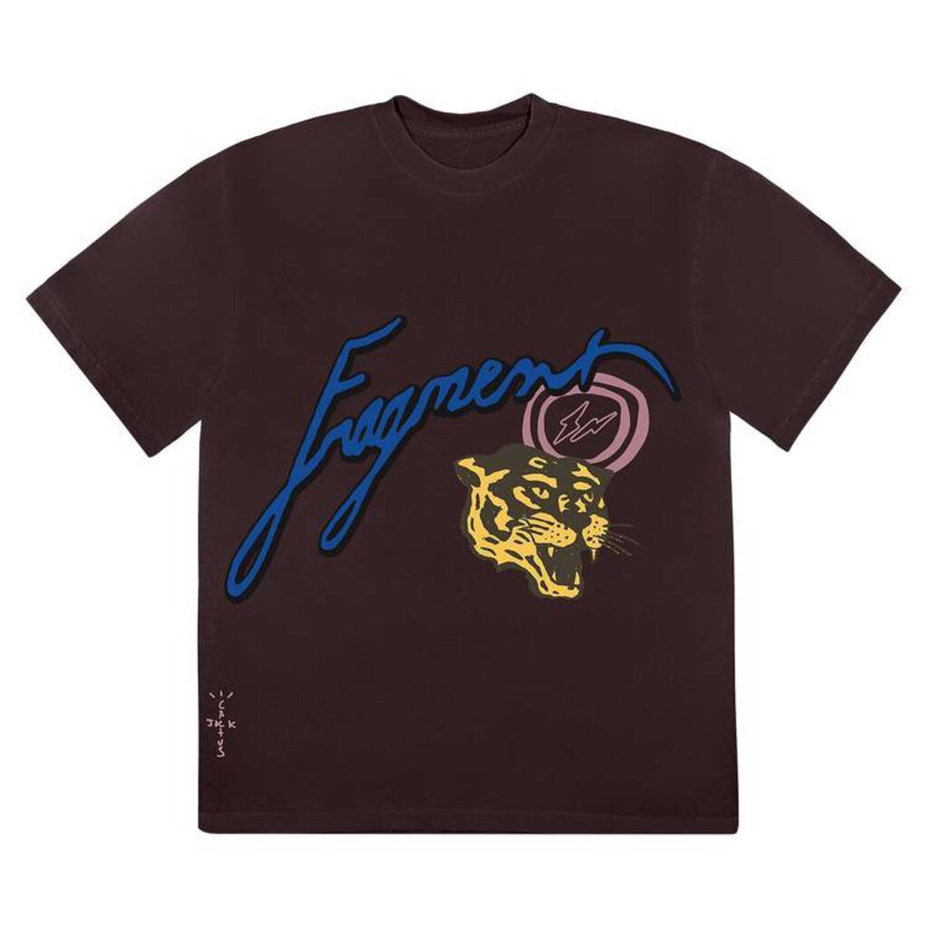 Cactus Jack by Travis Scott For Fragment Icons T-Shirt &#39;Brown&#39;