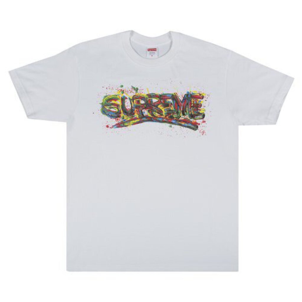 Supreme Paint Logo T-Shirt &#39;White&#39;