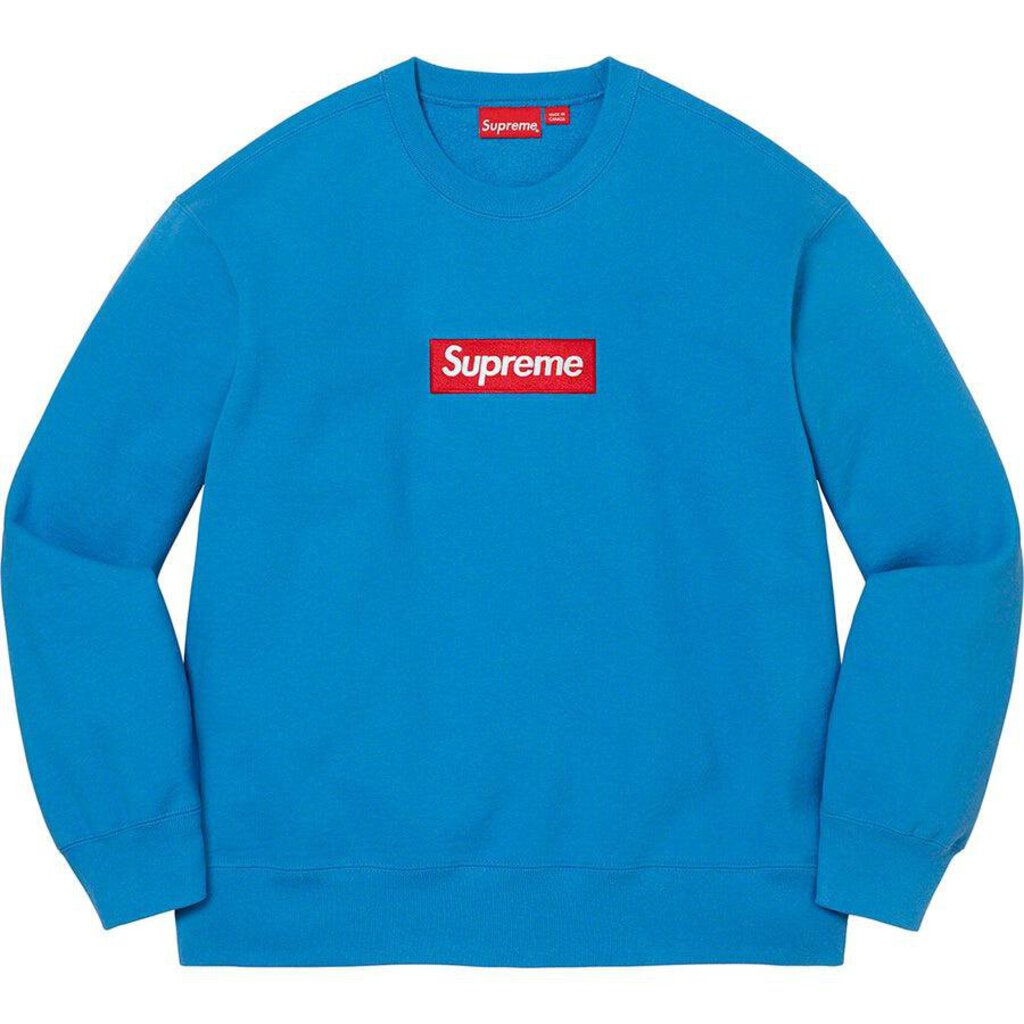 Supreme FW22 Box Logo Crewneck &#39;Blue&#39;