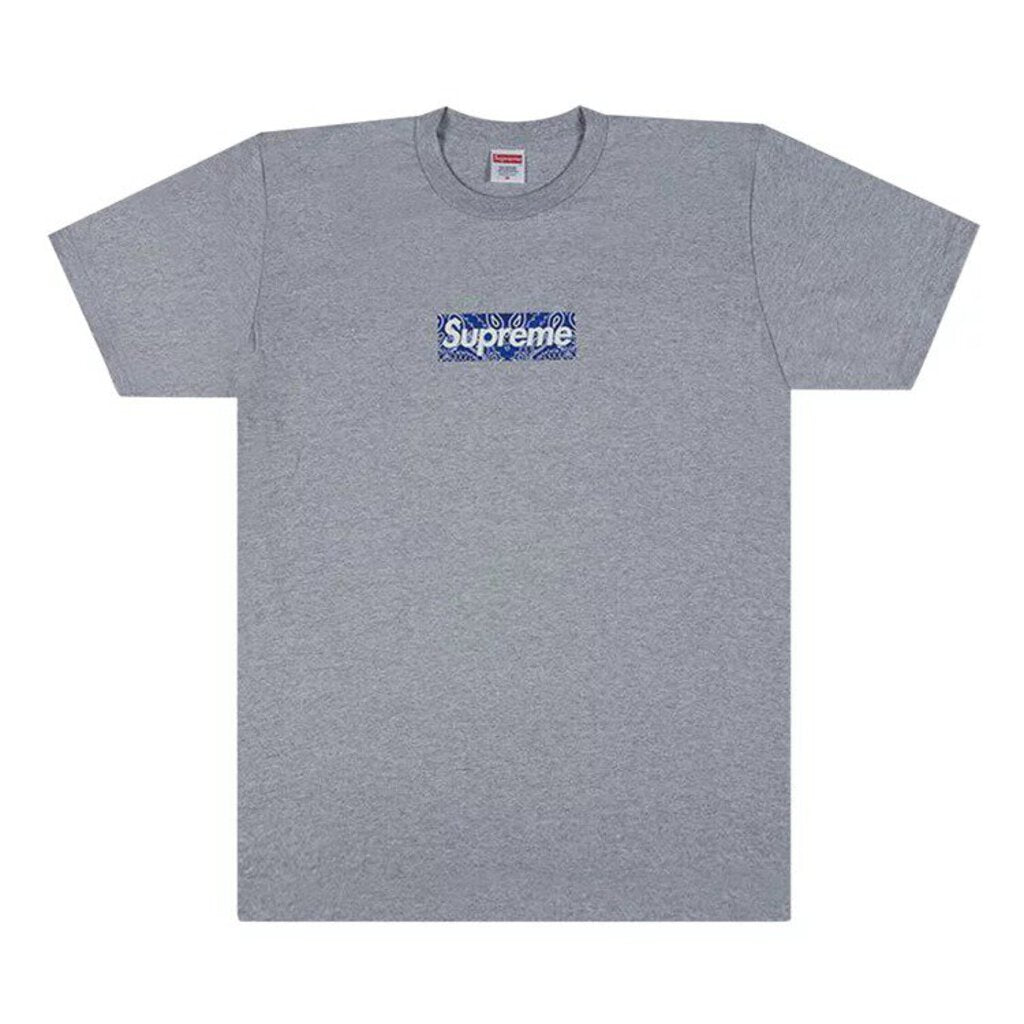 Supreme Bandana Box Logo T-Shirt &#39;Grey&#39;