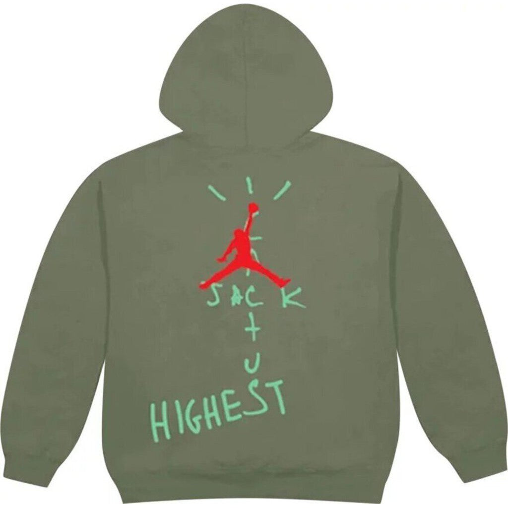 Cactus Jack by Travis Scott x Air Jordan Highest Hoodie &#39;Green&#39;