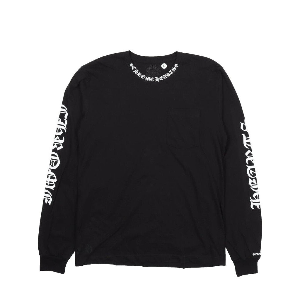 Chrome Hearts Neck Logo Long Sleeve T-Shirt &#39;Black&#39;