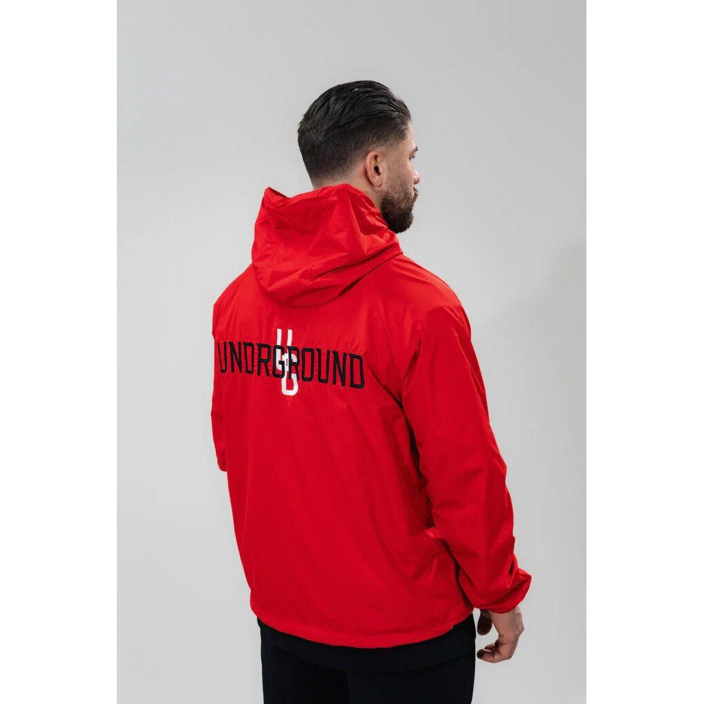 Undrground Half Zip Windbreaker &#39;Red&#39;