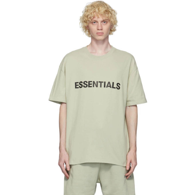 Fear Of God Essentials Front Logo SS20 T-Shirt &#39;Sage&#39;