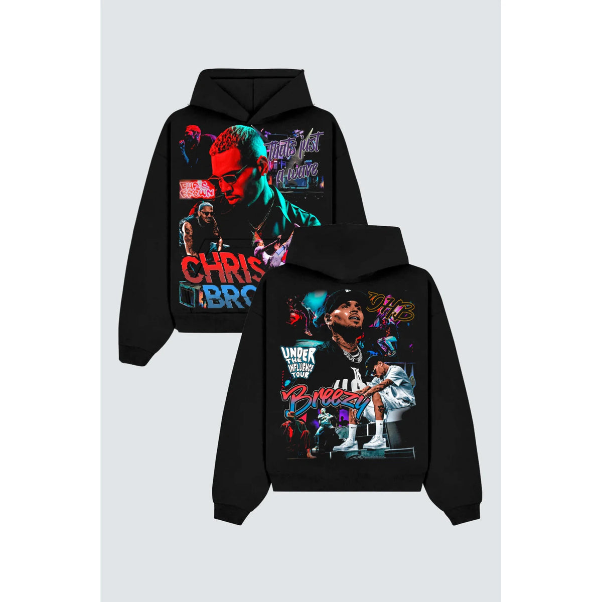 Chris Brown Breezy Graphic Hoodie &#39;Black&#39;