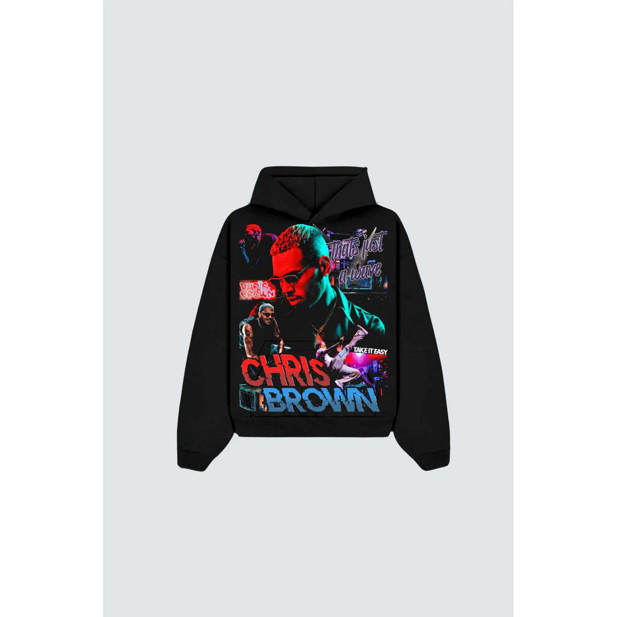 Chris Brown Breezy Graphic Hoodie &#39;Black&#39;