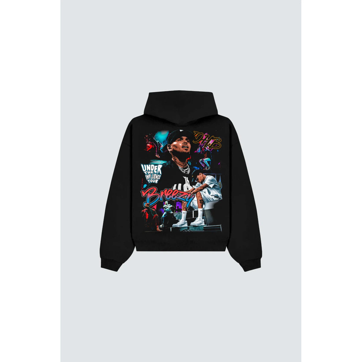 Chris Brown Breezy Graphic Hoodie &#39;Black&#39;