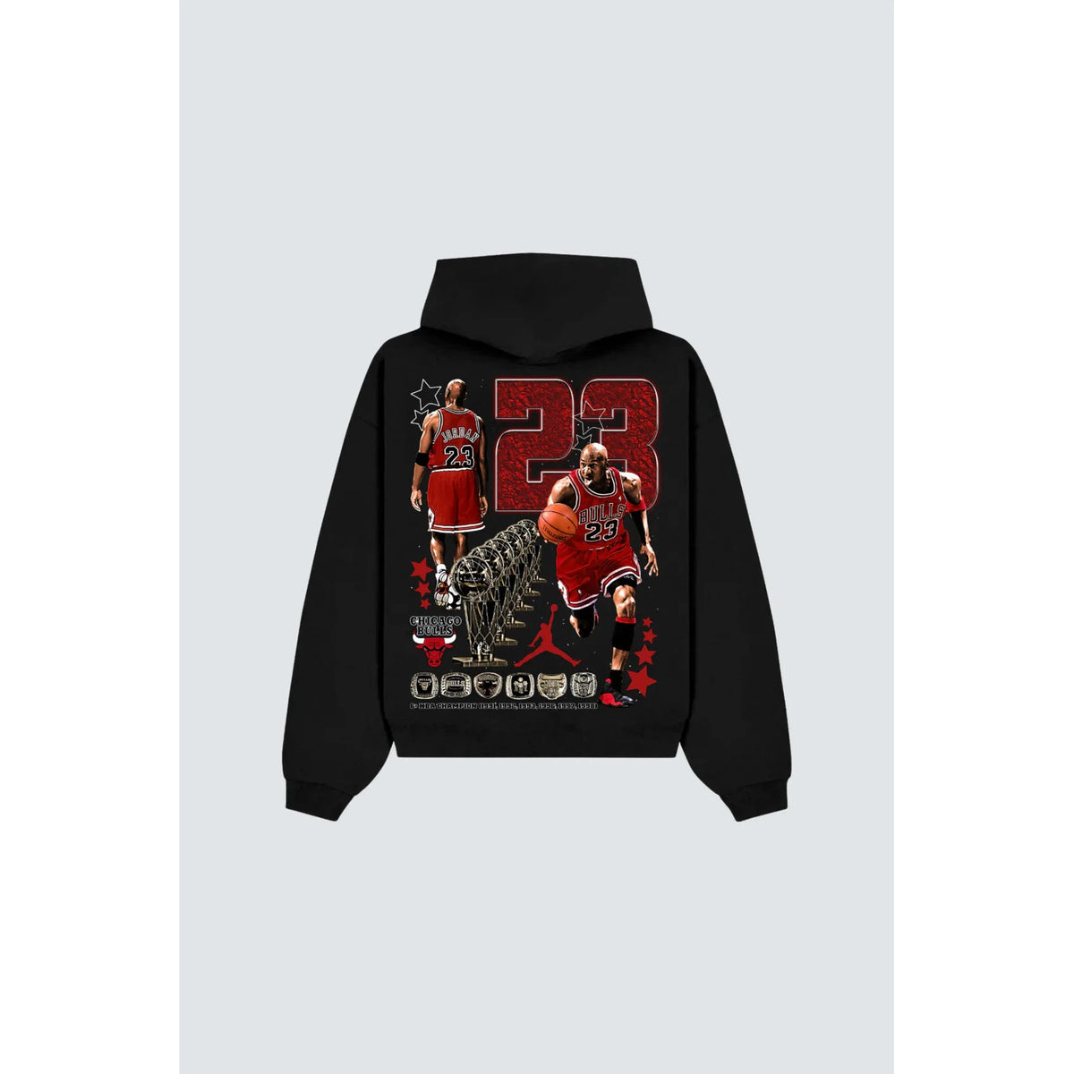 Michael Jordan Bulls Graphic Hoodie &#39;Black&#39;