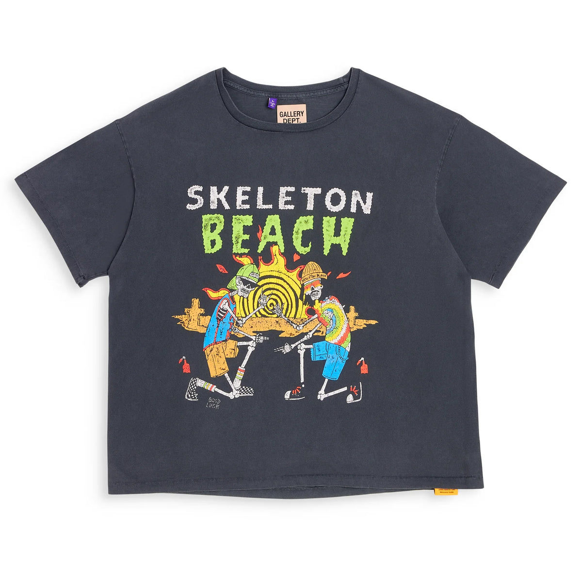 Gallery Dept. Skeleton Beach T-Shirt &#39;Vintage Black&#39;