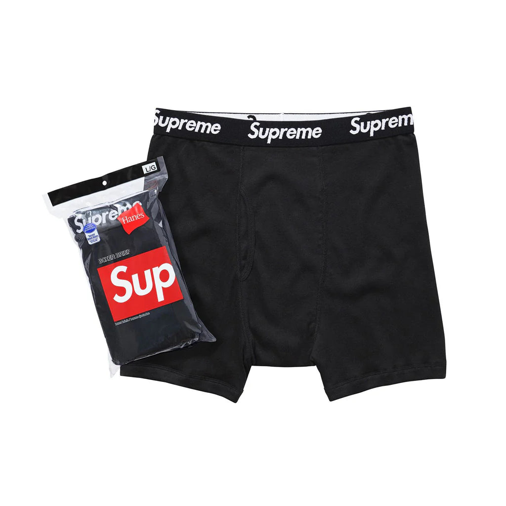 Supreme Hanes Boxer (4 Pack) Briefs Black